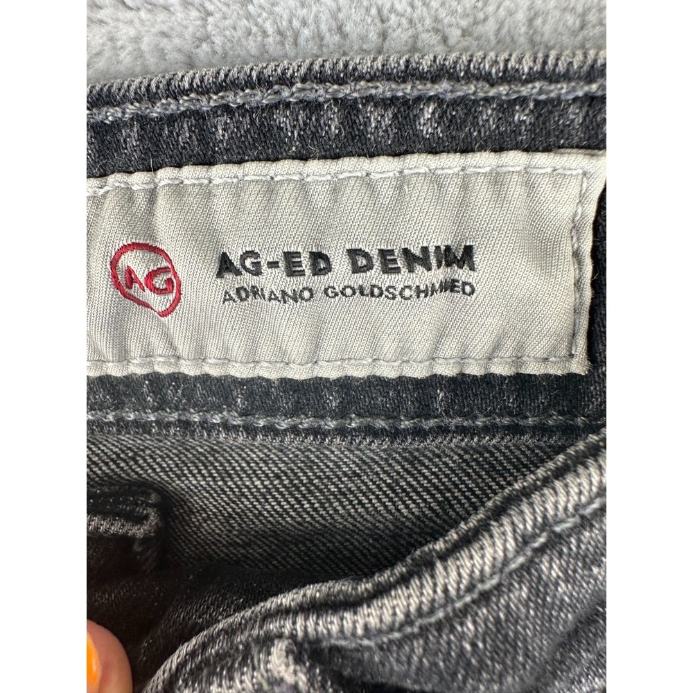AG Adriano Goldschmied Chrissy Vintage Bermuda Jorts Womens 25 Black Distressed - Picture 4 of 12